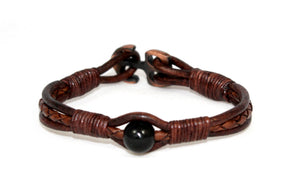 Black Tourmaline Anchor Bracelet