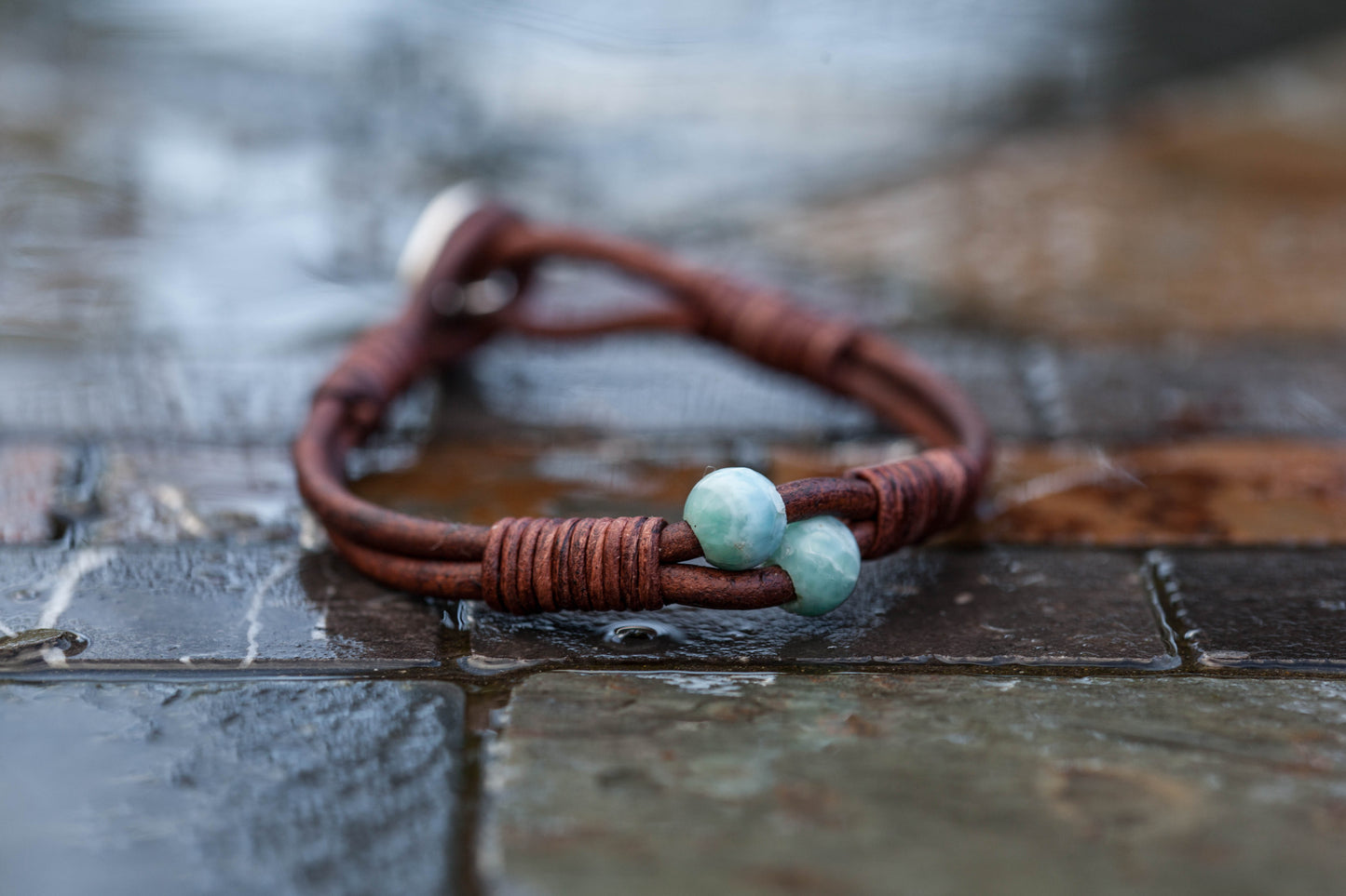 Larimar 'Dragonfly' SS Bracelet