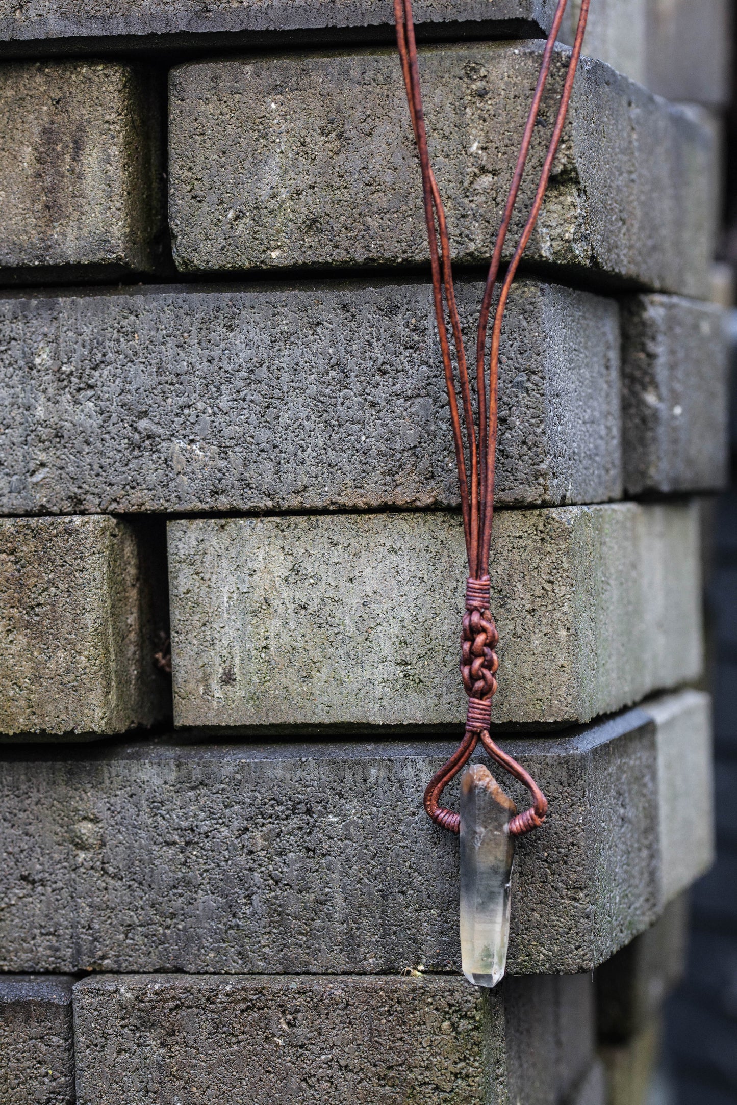 Phantom Quartz Diamond Weave Necklace