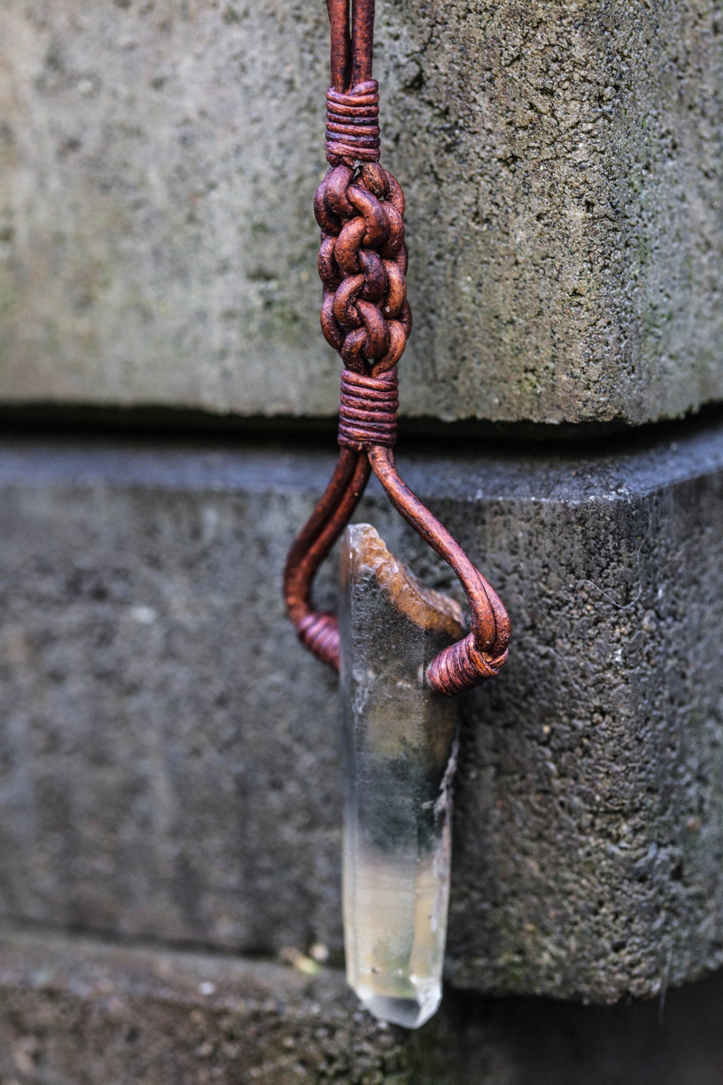 Phantom Quartz Diamond Weave Necklace