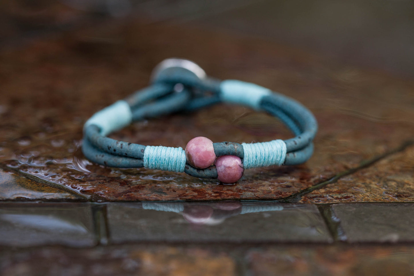 Rhodonite Sand Dollar Bracelet