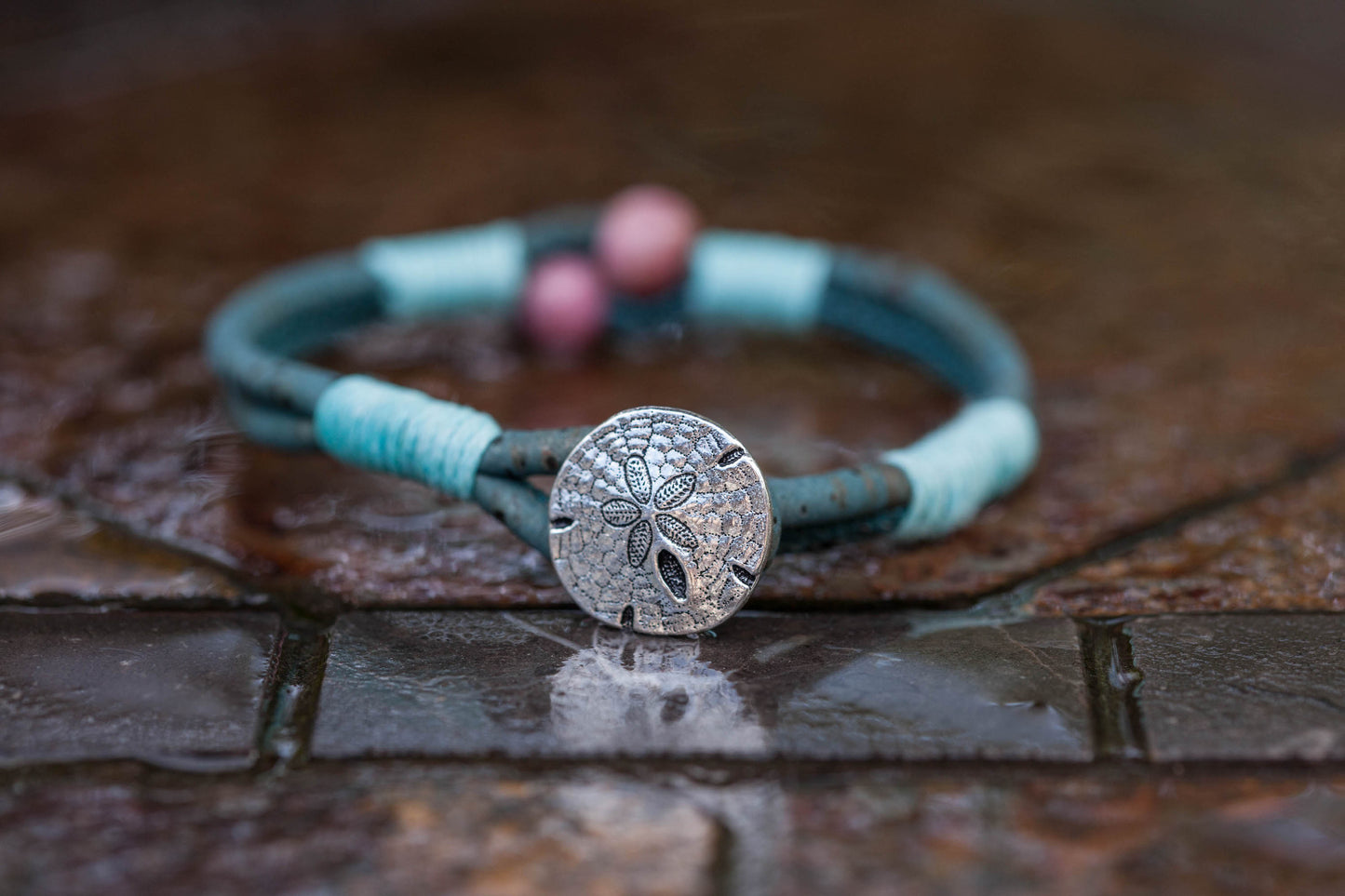 Rhodonite Sand Dollar Bracelet