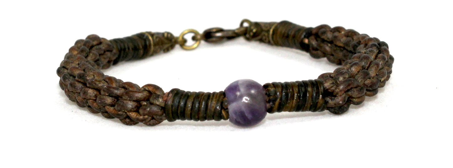 Amethyst Weave Bracelet