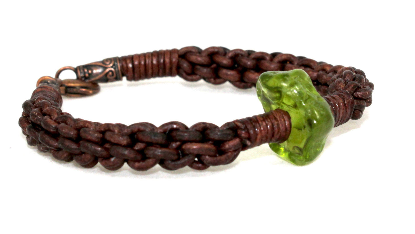 Peridot Weave Bracelet