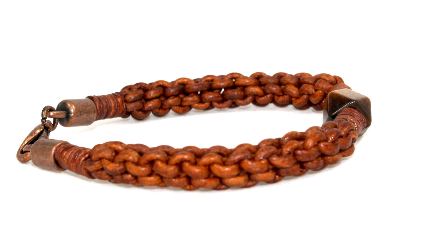 Tiger's Eye Weave Bracelet